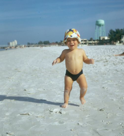   at Xmas-time 1974 in Clearwater Beach, Florida